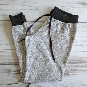 Kiwi Kate White and Gray Space Dyed Jogger Sweatpants Sz Medium